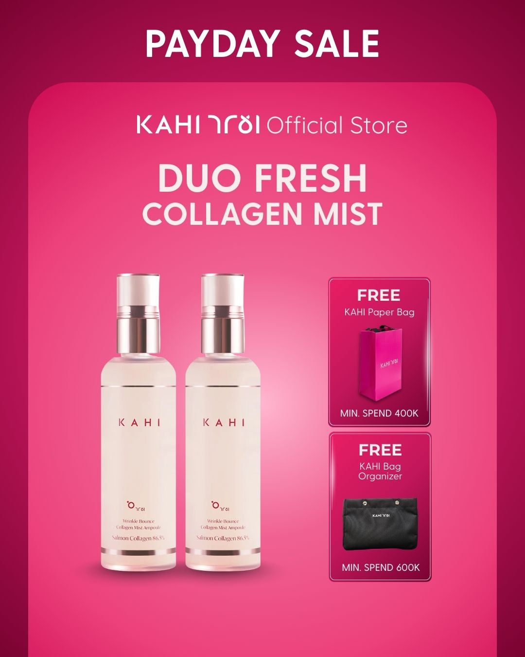 [Official] KAHI Duo Fresh — Wrinkle Bounce Collagen Mist Ampoule 1+1