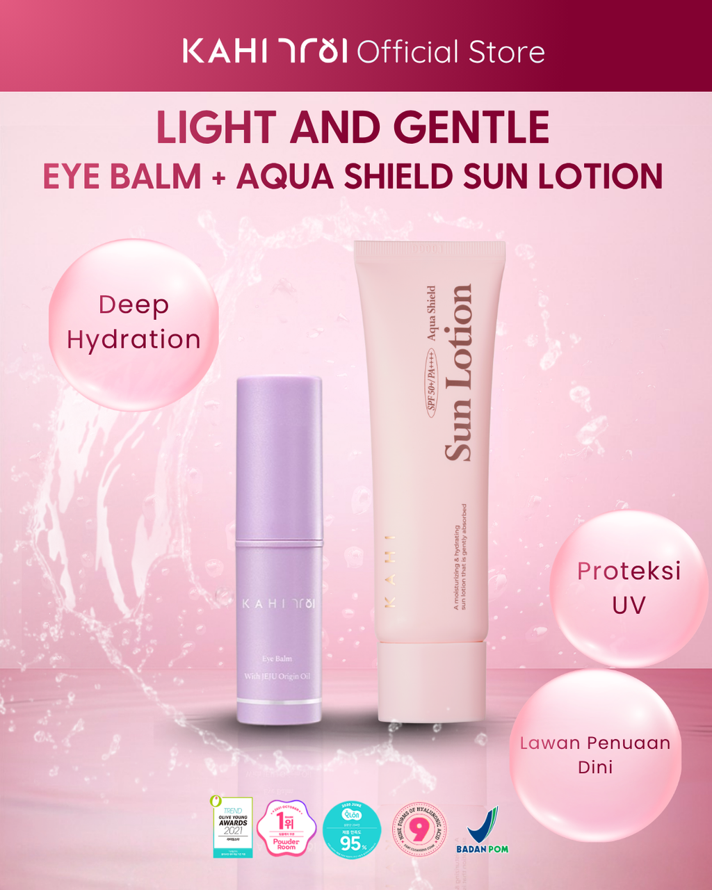 [Official] KAHI Light & Gentle Eye Balm + Aqua Sun Lotion