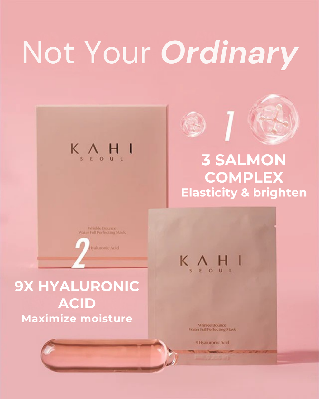 [Official] KAHI Dewy Skin Glow Combo — Wrinkle Bounce Collagen Mist + Waterfull Perfecting Mask