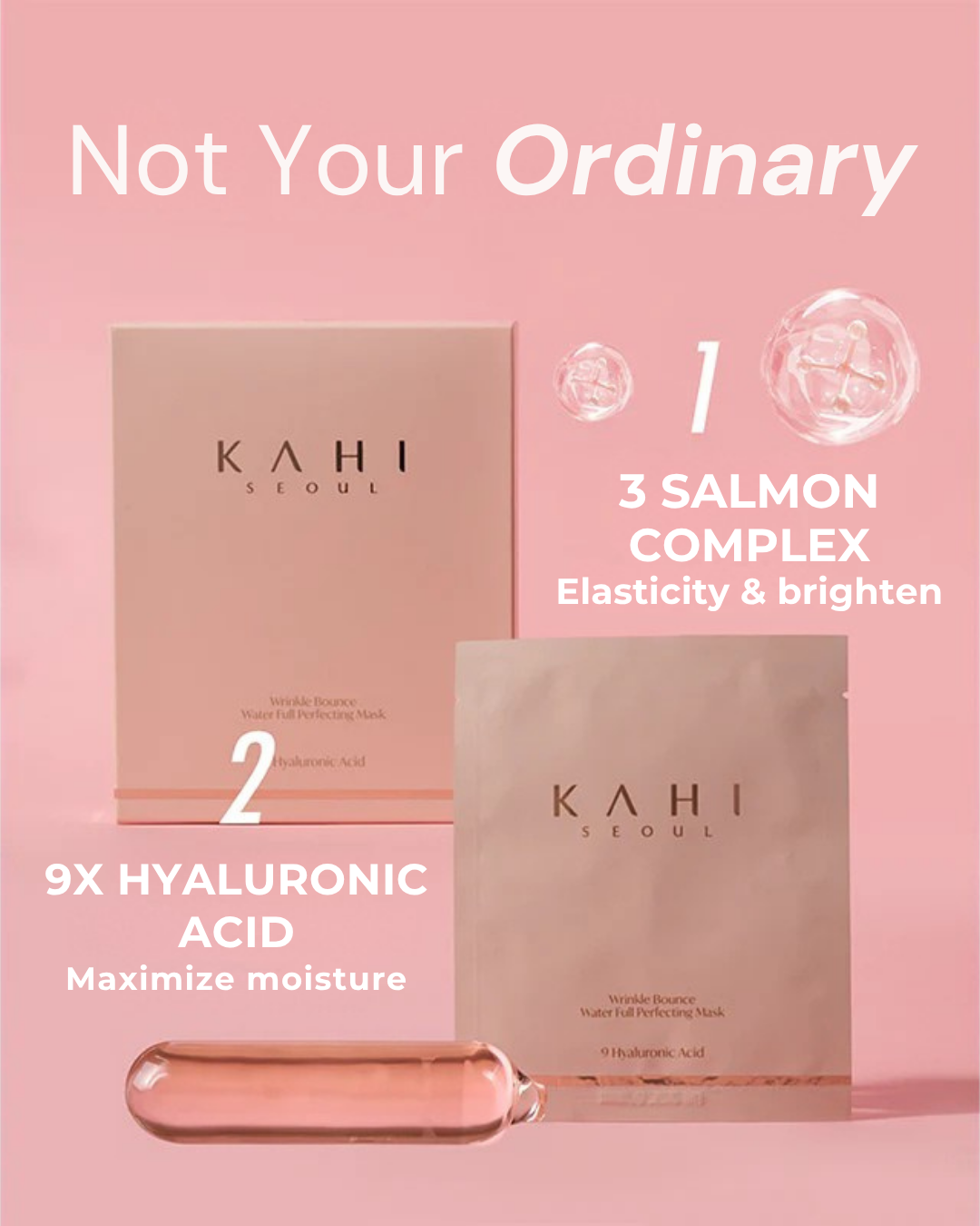 [Official] KAHI Dewy Skin Glow Combo — Wrinkle Bounce Collagen Mist + Waterfull Perfecting Mask