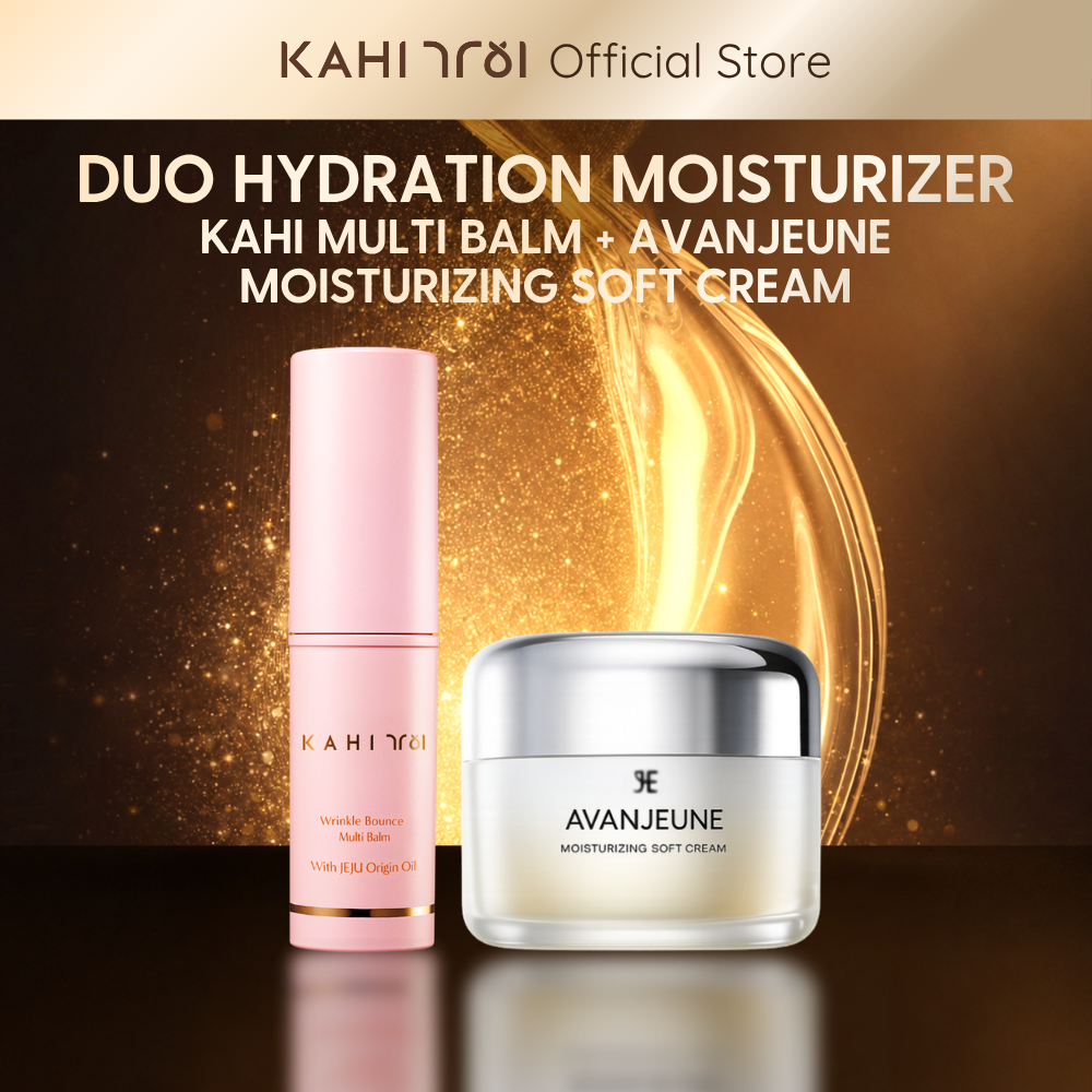 [Official] AVANJEUNE x KAHI Duo Hydration Moisturizer - AVANJEUNE Moisturizing Soft Cream 50ml + KAHI Multi Balm - Korean Skincare Bundle