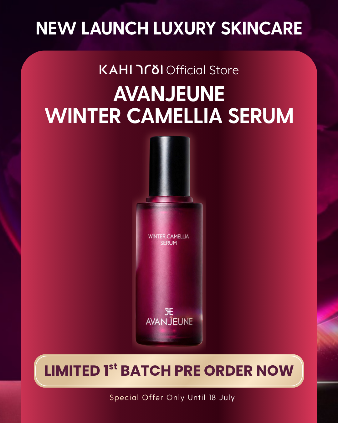 [Official] AVANJEUNE Winter Camellia Serum 50ml - Anti Aging Serum Kerutan by KAHI