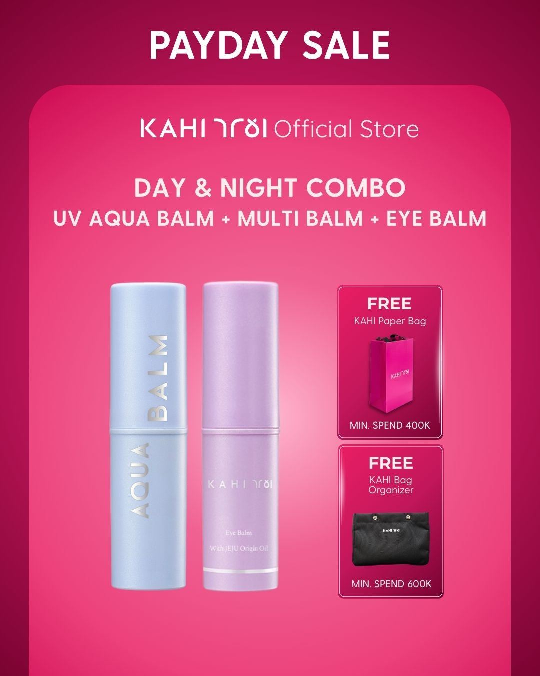 [Official] KAHI Day & Night Balm Combo — Best Anti-Aging, Sun Protection, and Hydration for Senstiive Skin 9g