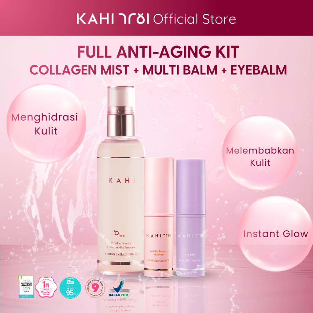 [Official] KAHI Full Anti-Aging Set Multi Balm + Collagen Mist + Eye Balm
