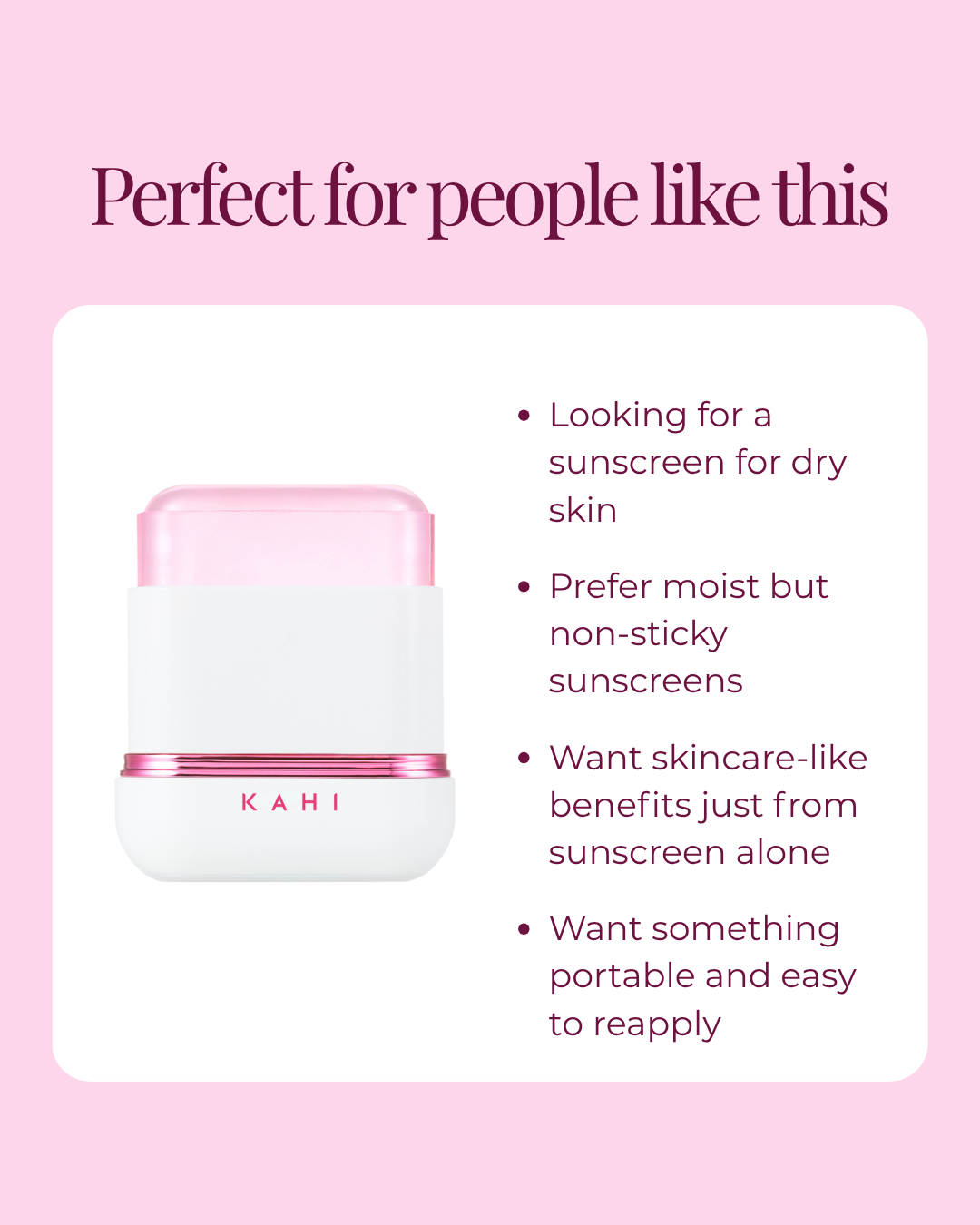 [Official] KAHI Velvet Glow Sunstick SPF50+ PA++++ — Lightweight & Hydrating Sun Protection — 13,5g