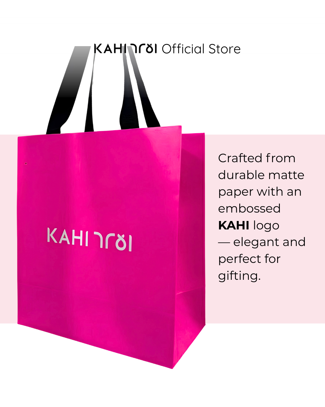 [Official] KAHI GIFT FOR YOU & ME Paper Bag – Exclusive Pink Color Small & Large Size