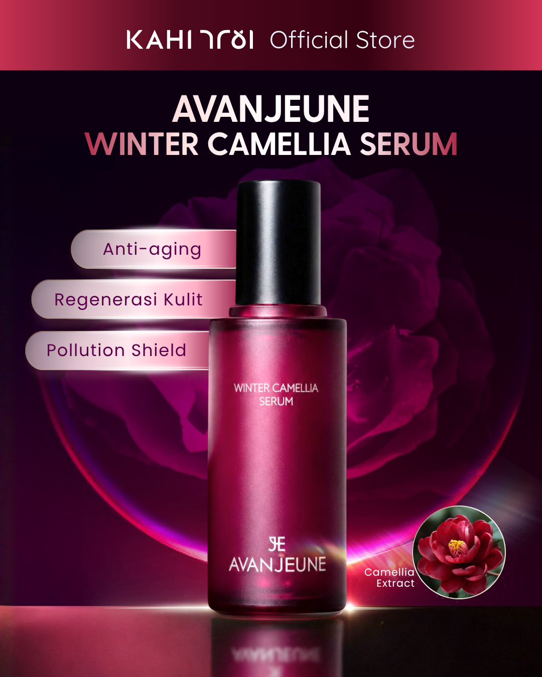 [Official] AVANJEUNE Winter Camellia Serum 50ml - Anti Aging Serum Kerutan by KAHI