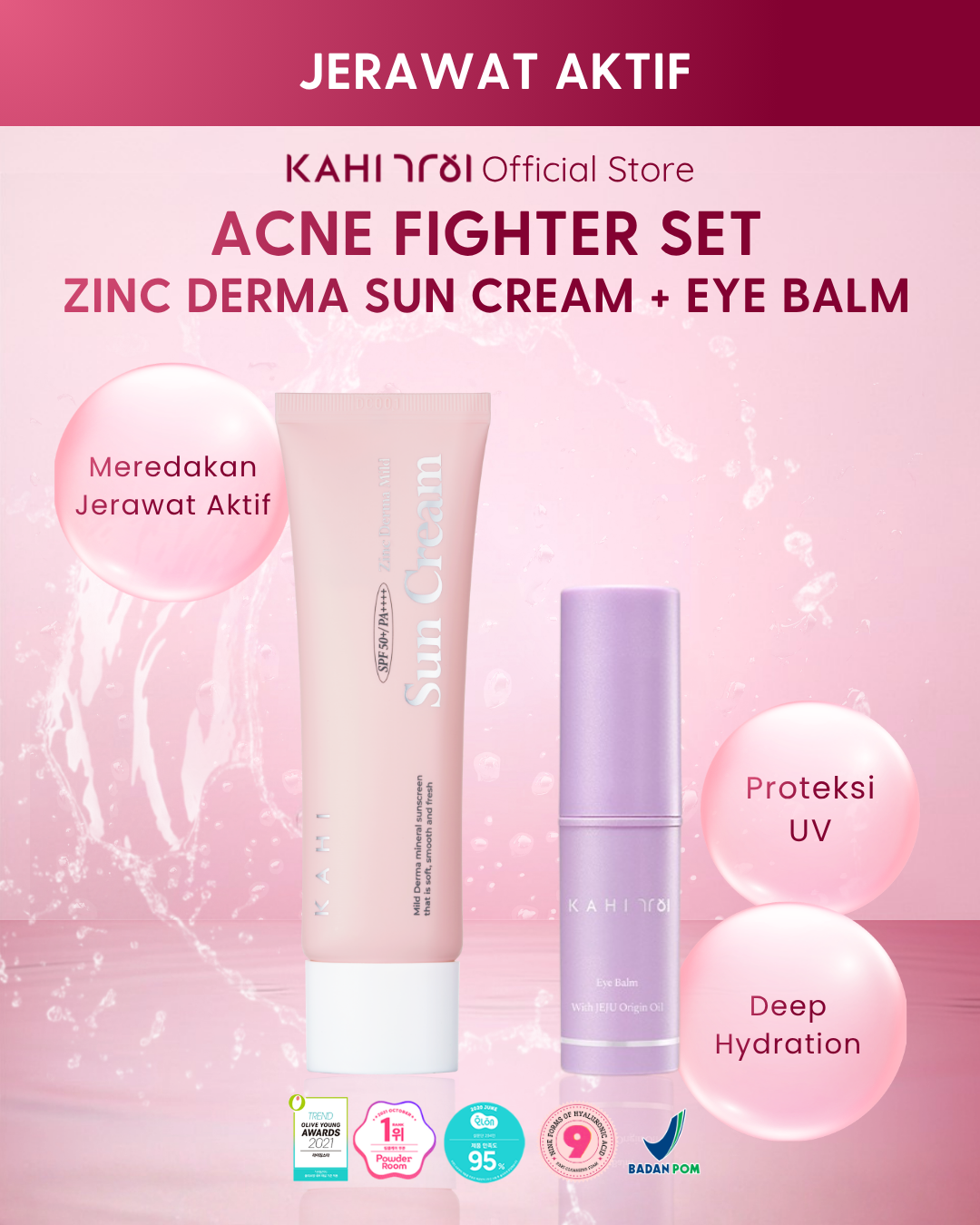 (Official) KAHI Acne Fighter Set Eyebalm + Zinc Derma Cream