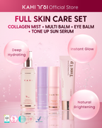 [Official] EXCLUSIVE BUNDLE SHOPIFY ONLY KAHI Full Skin Care Set - Collagen Mist + Multi Balm+ Eye Balm + Tone Up Sun Serum