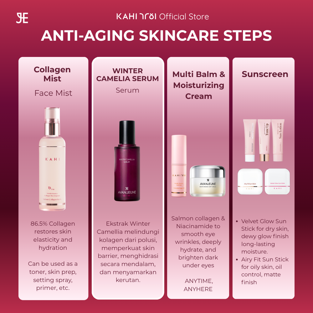 [Official] AVANJEUNE x KAHI Serum & Mist Glow Duo - AVANJEUNE Winter Camellia Serum 50ml + KAHI Collagen Mist - Korean Skincare Bundle