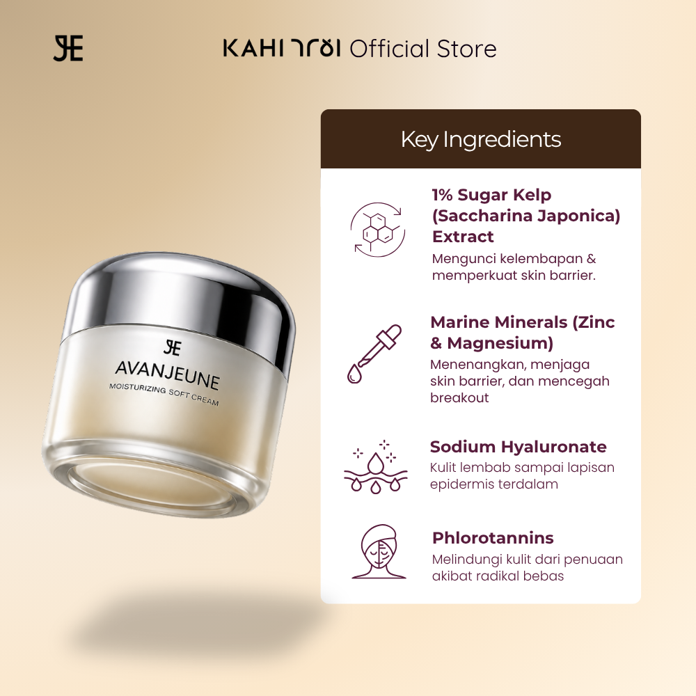 [Official] AVANJEUNE x KAHI Duo Hydration Moisturizer - AVANJEUNE Moisturizing Soft Cream 50ml + KAHI Multi Balm - Korean Skincare Bundle