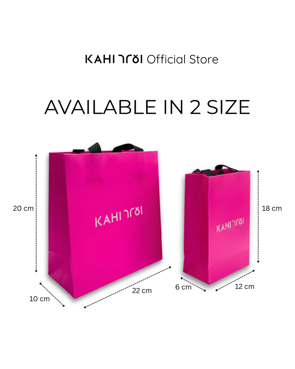 [Official] KAHI GIFT FOR YOU & ME Paper Bag – Exclusive Pink Color Small & Large Size