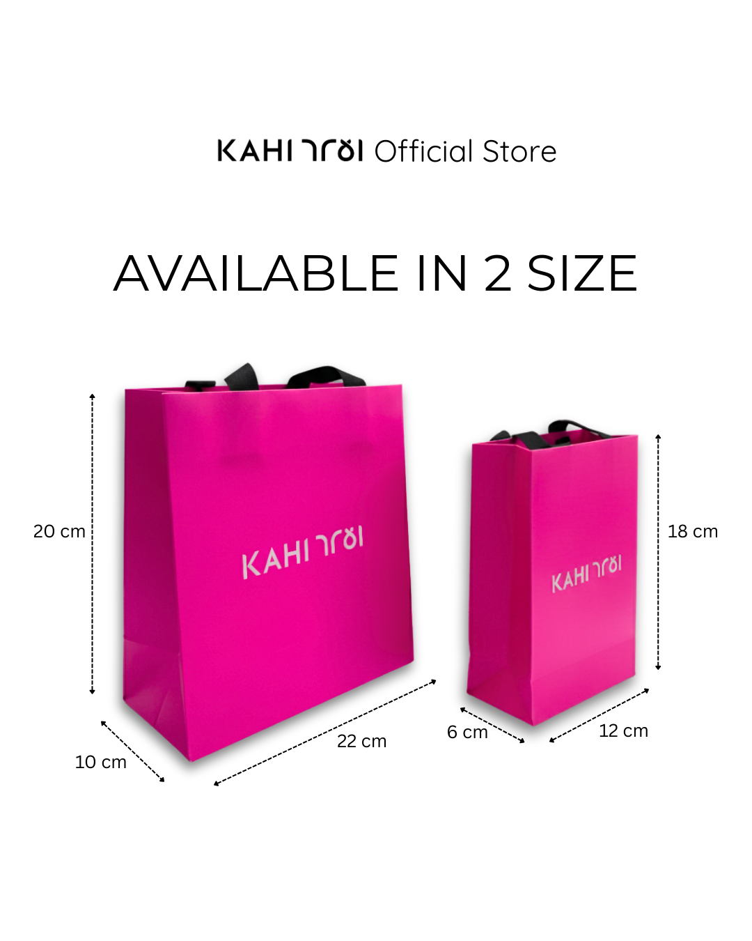 [Official] KAHI GIFT FOR YOU & ME Paper Bag – Exclusive Pink Color Small & Large Size
