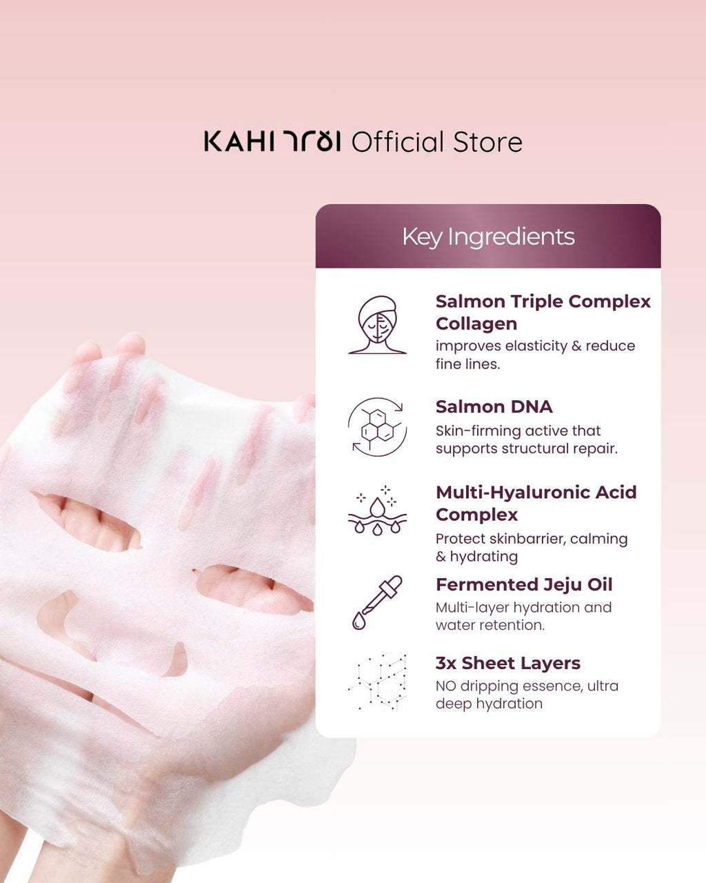 [Official] KAHI Wrinkle Bounce Waterfull Perfecting Mask — Intensive Hydration Sheet Mask