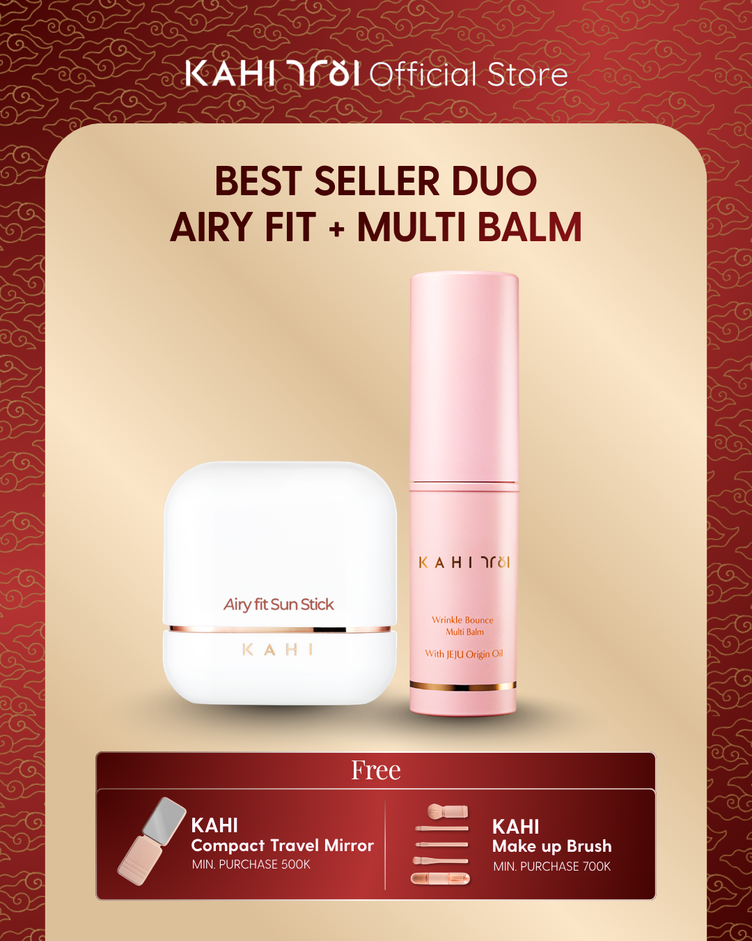 [Official]  KAHI Best Seller Duo — KAHI Multi Balm + KAHI Airy Fit Sunstick SPF50+ PA++++