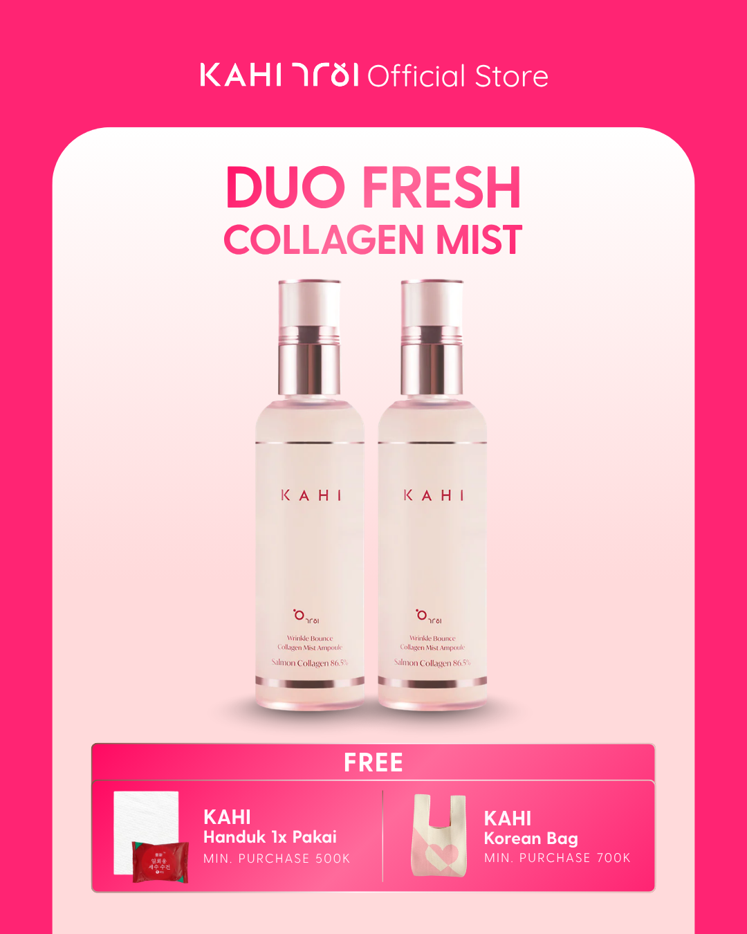 [Official] KAHI Duo Fresh — Wrinkle Bounce Collagen Mist Ampoule 1+1