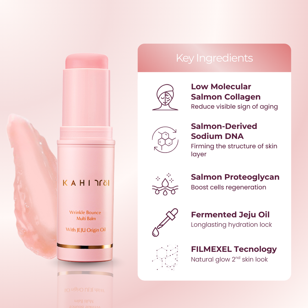 [Official] KAHI Instant Glass Skin Duo Kahi Wrinkle Bounce Multi Balm + Water Holding Tone Up Sun