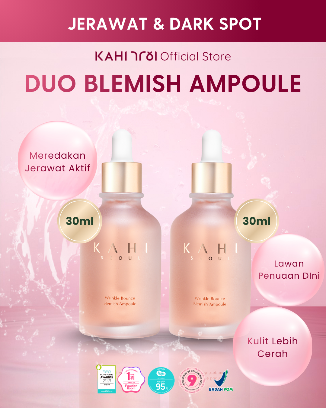 [Official] KAHI Blemish Duo ( Blemish Ampoule 30ml 2pcs)