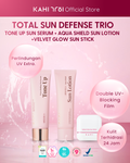 [Official] KAHI Total Sun Defense Trio Tone Up Sun Serum + Aqua Shield Sun Lotion + Velvet Glow