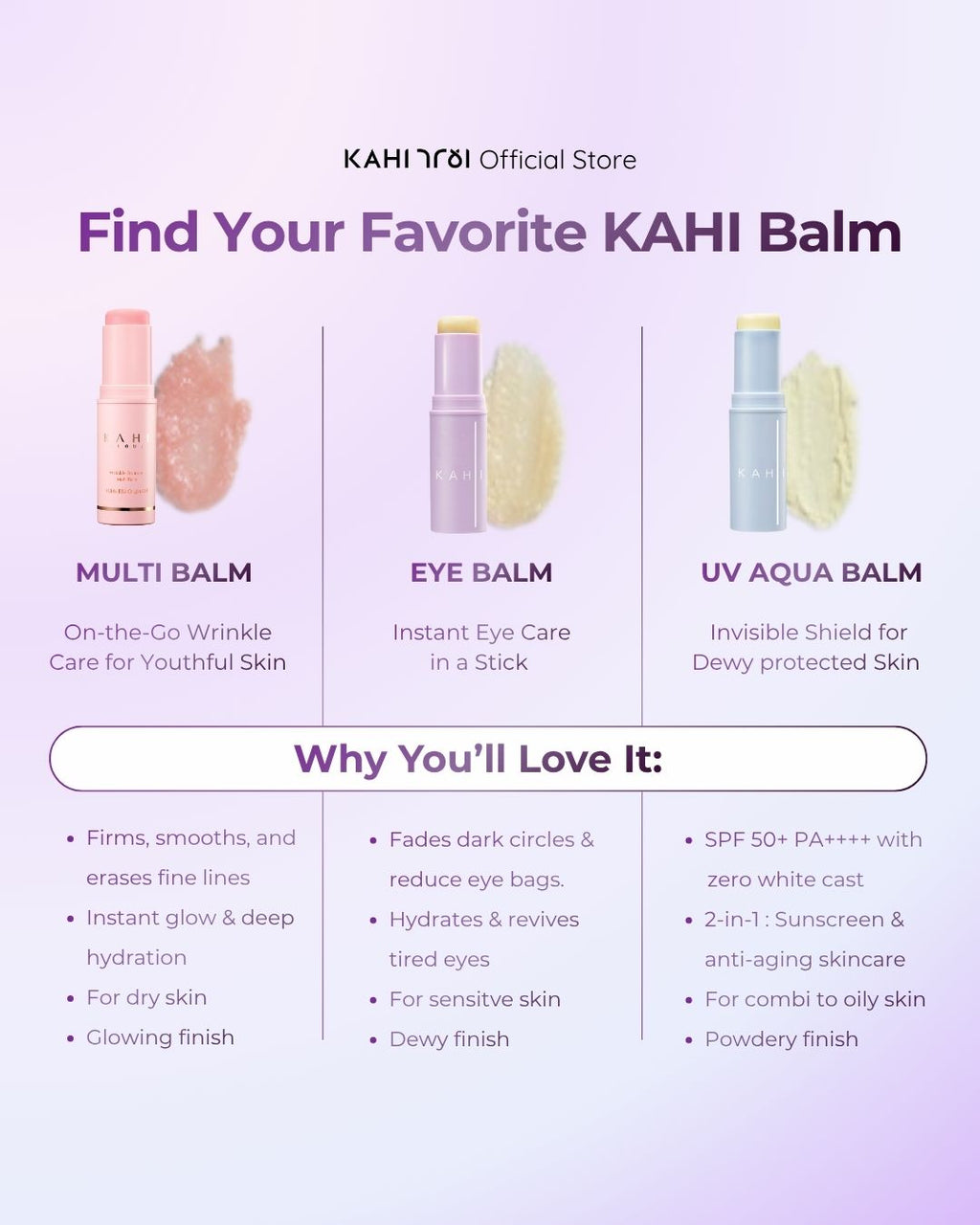 [Official] KAHI Eye Balm — Wrinkle Care & Moisturizing Eye Treatment — Skincare Anti-Aging Korea—9g