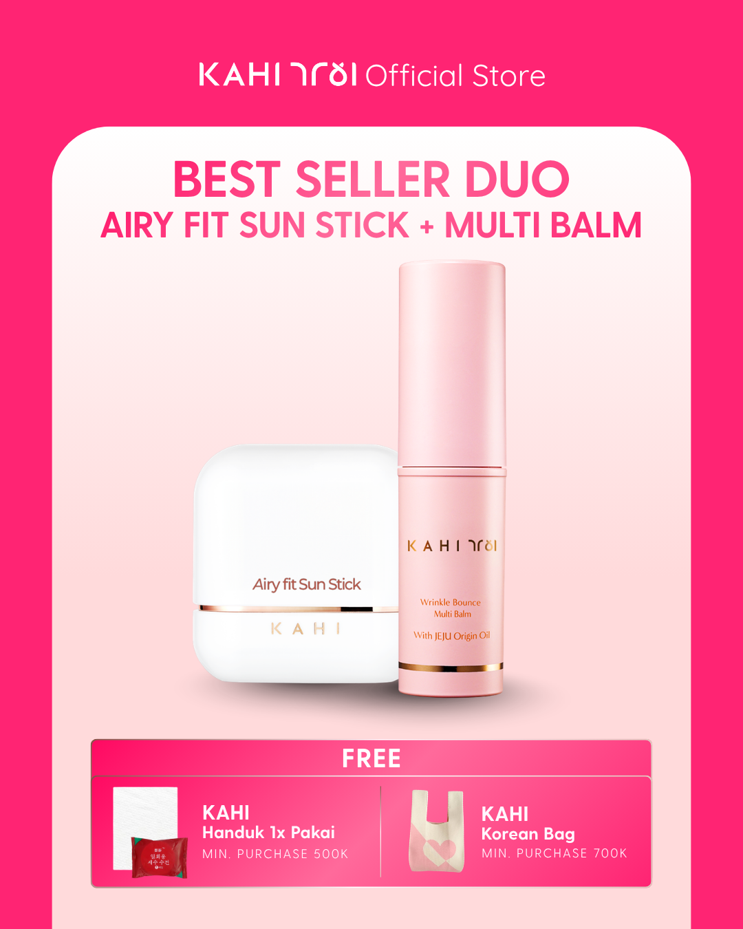 [Official]  KAHI Best Seller Duo — KAHI Multi Balm + KAHI Airy Fit Sunstick SPF50+ PA++++