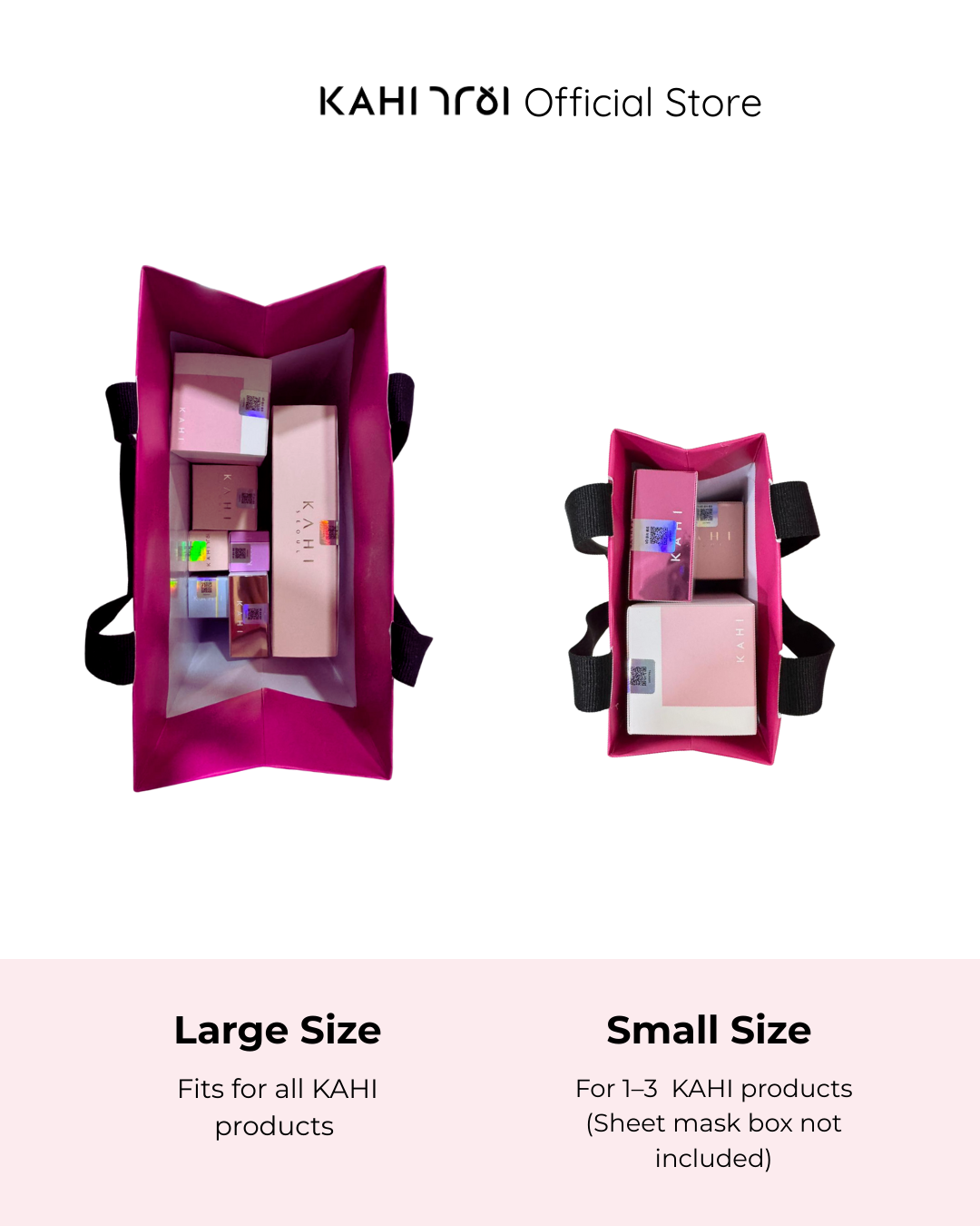 [Official] KAHI GIFT FOR YOU & ME Paper Bag – Exclusive Pink Color Small & Large Size
