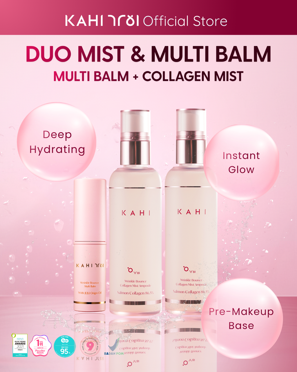[Official] EXCLUSIVE BUNDLE SHOPIFY ONLY KAHI Duo Mist & Multi Balm - Multi Balm + Collagen Mist (2pcs)