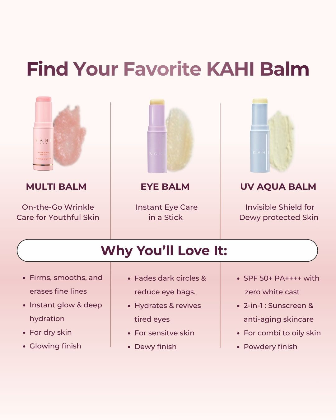 [Official] KAHI Wrinkle Bounce Multi Balm — Viral Korean Anti-Aging Skincare Moisturizing Balm — 9g