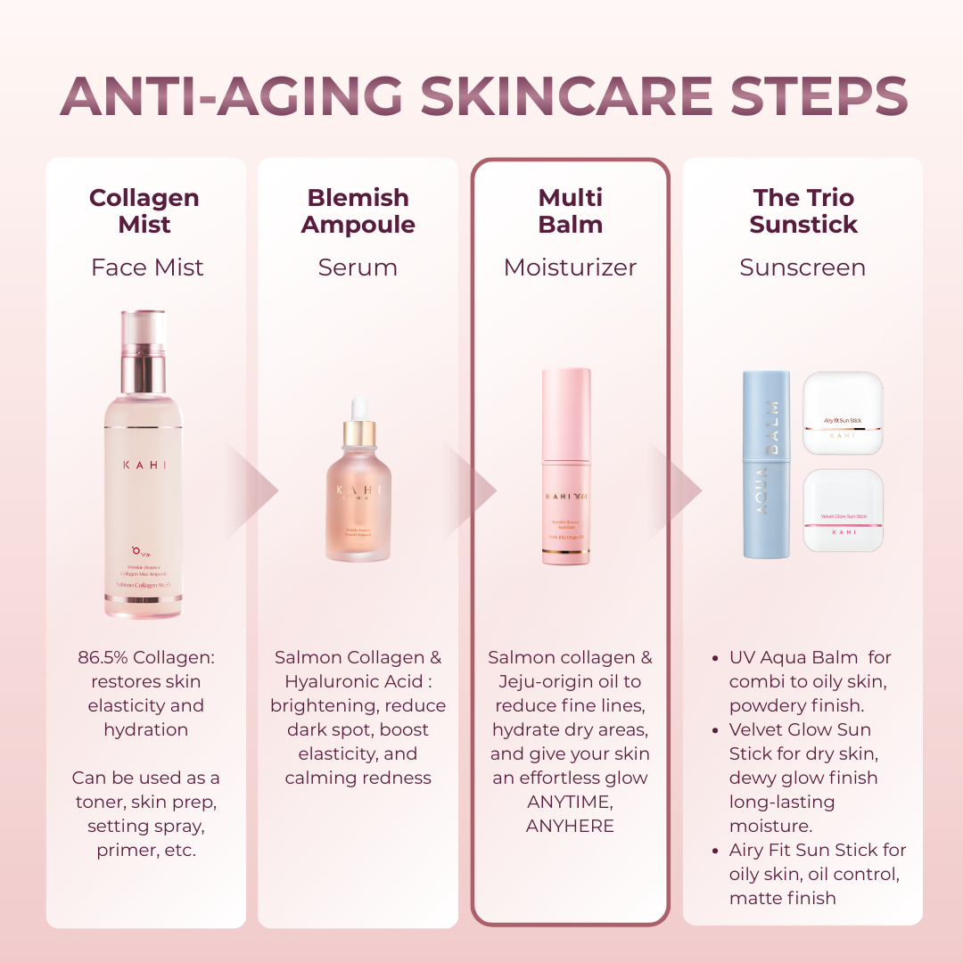 [Official] KAHI Full Anti-Aging Set Multi Balm + Collagen Mist + Eye Balm