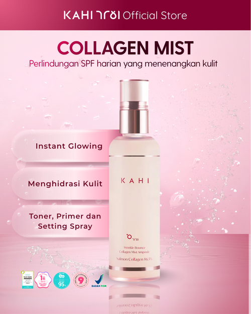 KAHI Wrinkle Bounce Collagen Mist Ampoule — Hydrating Anti-Aging & Glow Booster — 120ml