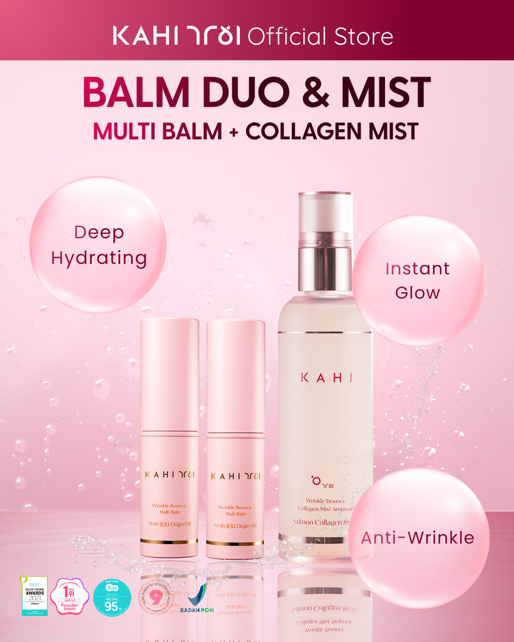 [Official] EXCLUSIVE BUNDLE SHOPIFY ONLY KAHI Balm Duo & Mist - Collagen Mist + Multi Balm (2pcs)