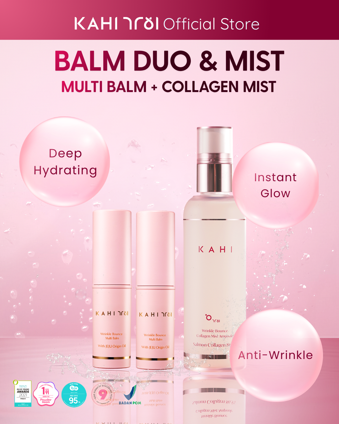 [Official] EXCLUSIVE BUNDLE SHOPIFY ONLY KAHI Balm Duo & Mist - Collagen Mist + Multi Balm (2pcs)