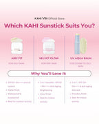 [Official] KAHI Velvet Glow Sunstick SPF50+ PA++++ — Lightweight & Hydrating Sun Protection — 13,5g