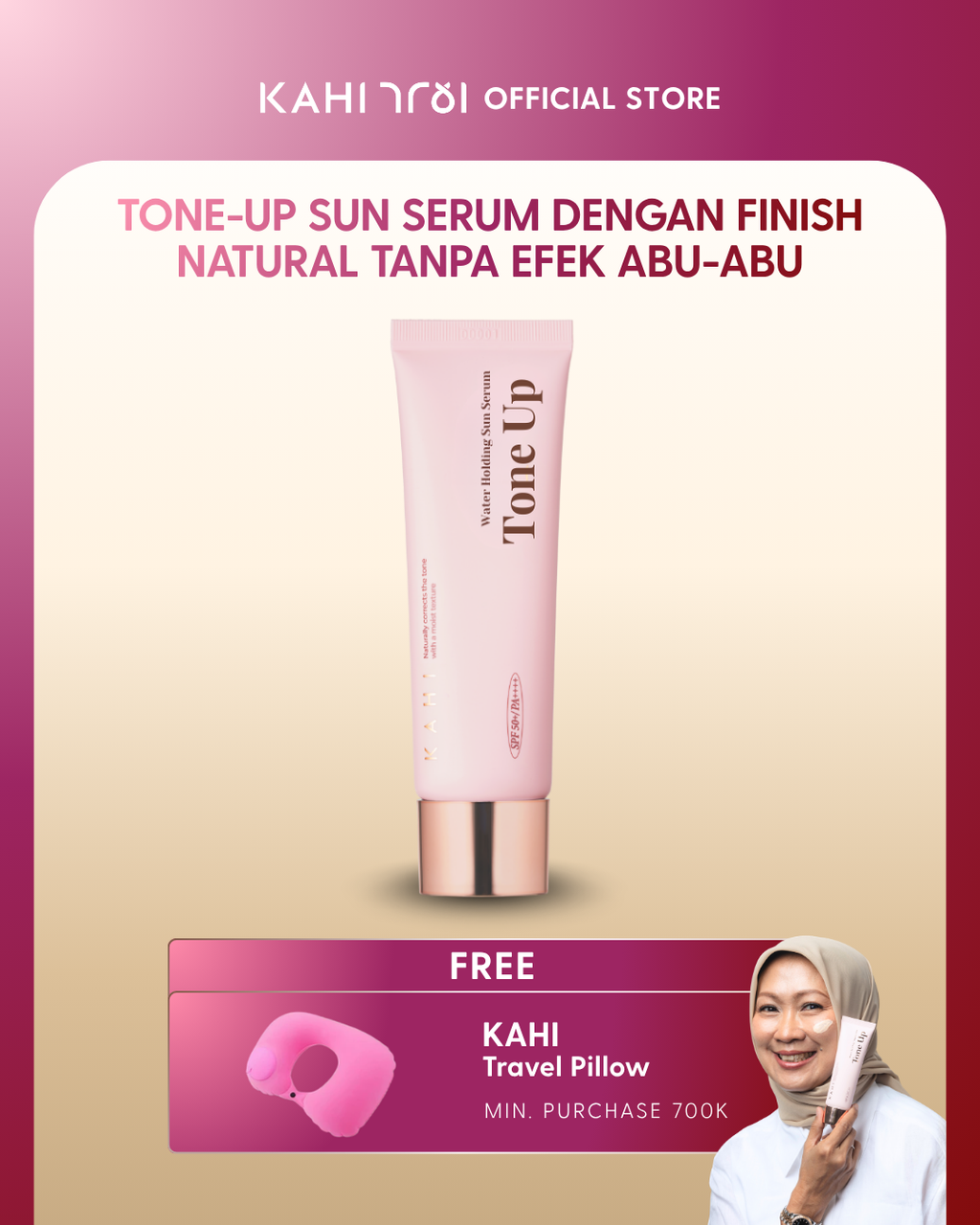 [Official] KAHI Water Holding Tone Up Sun Serum SPF 50+ PA++++ 50ml
