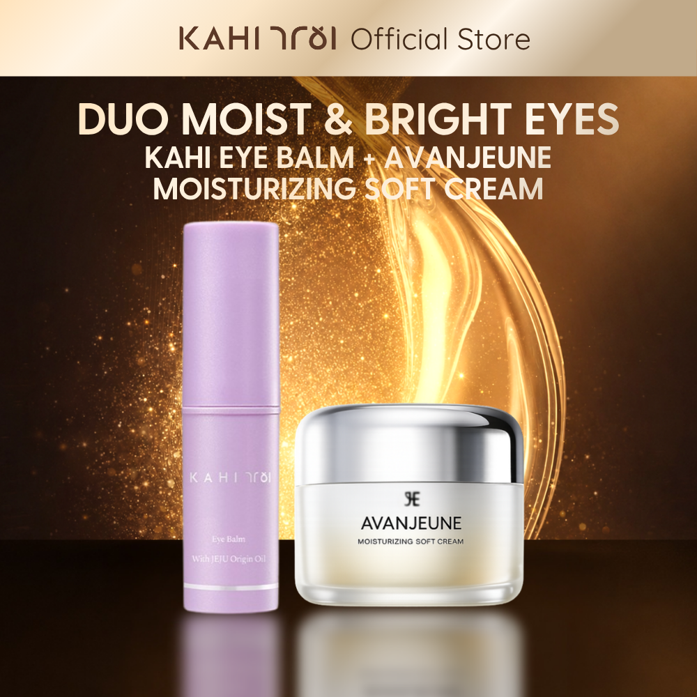 [Official] AVANJEUNE x KAHI Duo Moist & Bright Eyes - AVANJEUNE Moisturizing Soft Cream 50ml + KAHI Eye Balm - Korean Skincare Bundle