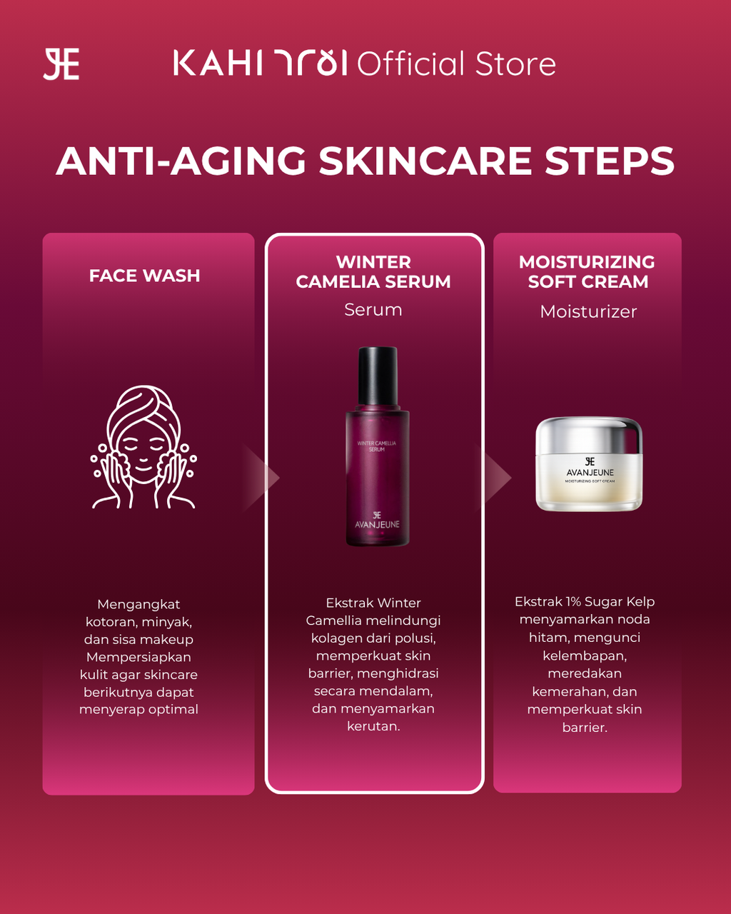 [Official] AVANJEUNE Winter Camellia Serum 50ml - Anti Aging Serum Kerutan by KAHI