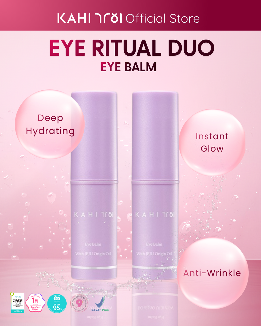 [Official] KAHI Eye Balm Duo – Moisturizing Eye Balm 2pcs