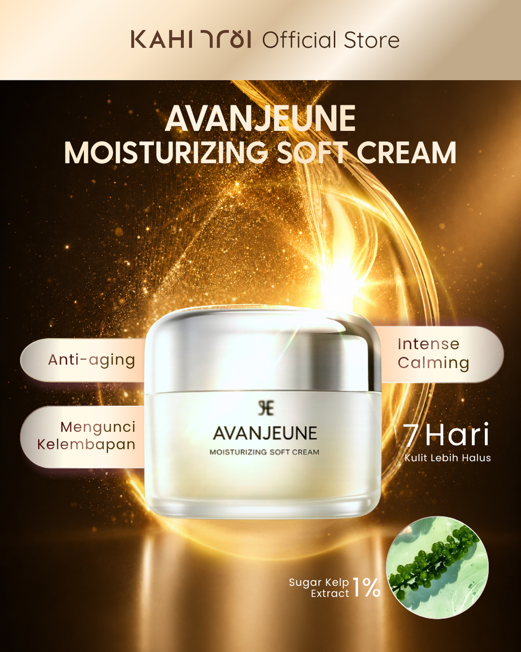 [Official] AVANJEUNE Moisturizing Soft Cream 50ml - Moisturizer  Anti Aging Pelembap Kerutan by KAHI