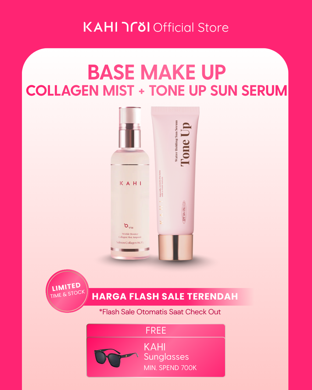 [Official] KAHI Base Make Up Wrink Collagen Mist & Tone Up Sun Serum
