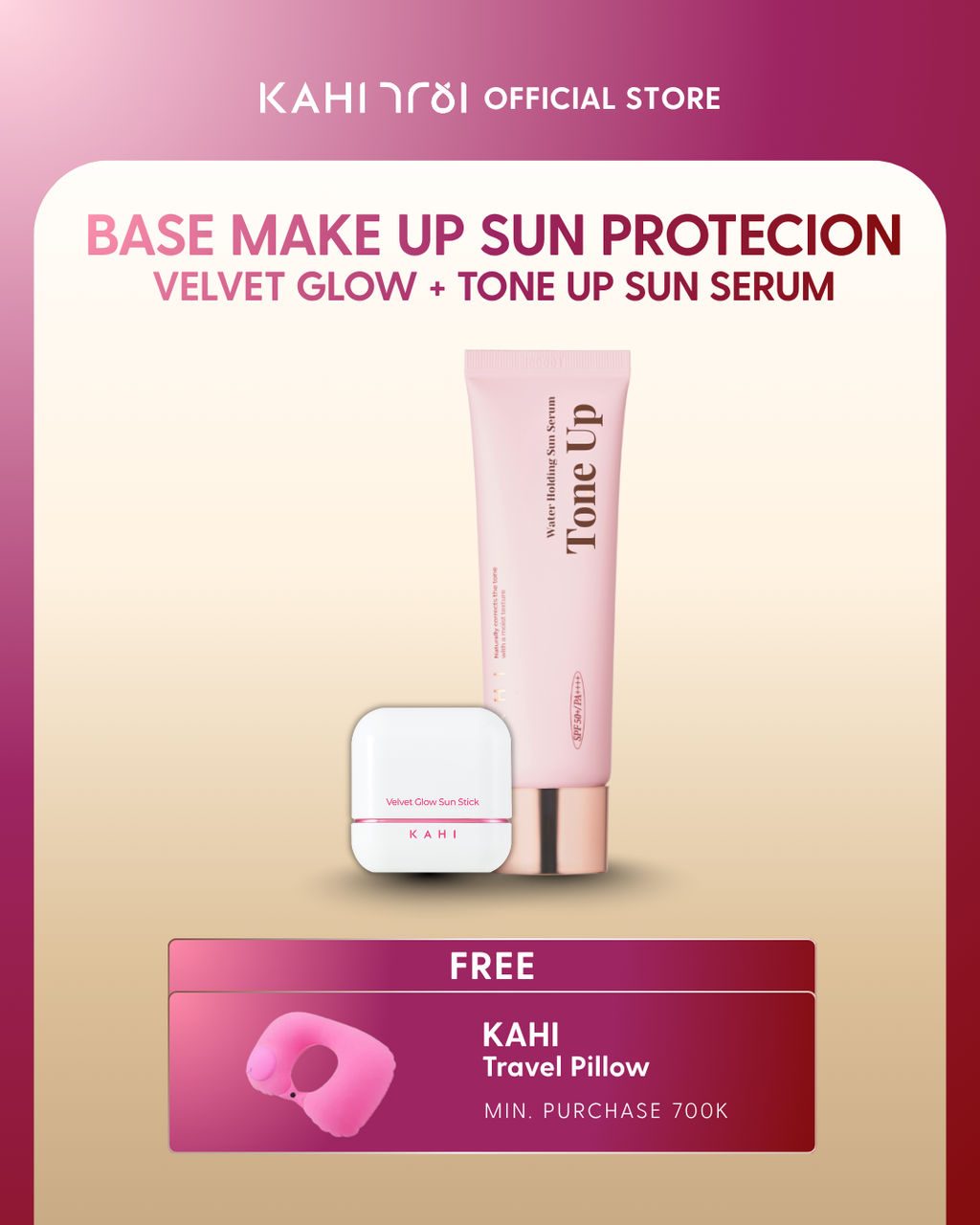 [Official] KAHI Base Make up Sun Protection KAHI Velvet Glow + Water Holding Tone Up Sun