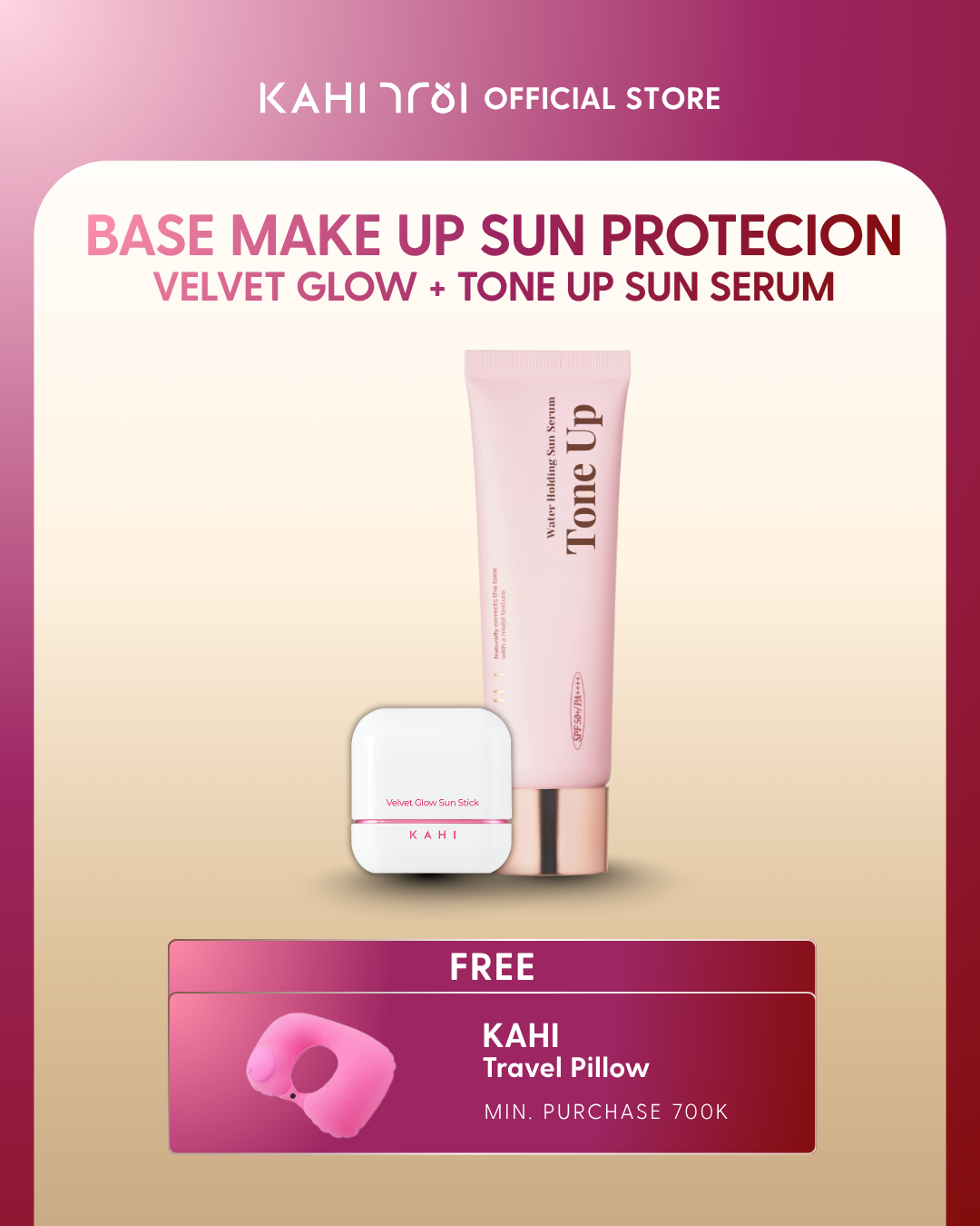 [Official] KAHI Base Make up Sun Protection KAHI Velvet Glow + Water Holding Tone Up Sun