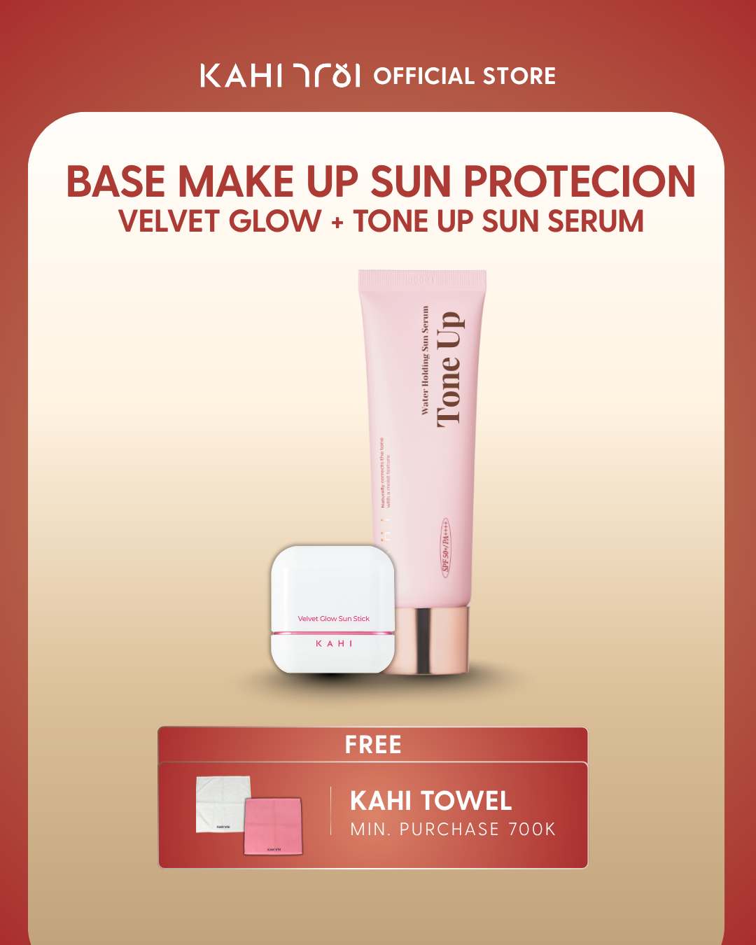 [Official] KAHI Base Make up Sun Protection KAHI Velvet Glow + Water Holding Tone Up Sun