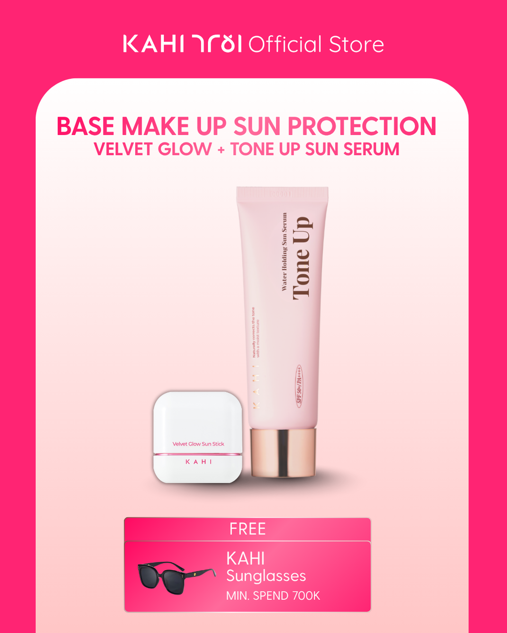 [Official] KAHI Base Make up Sun Protection KAHI Velvet Glow + Water Holding Tone Up Sun