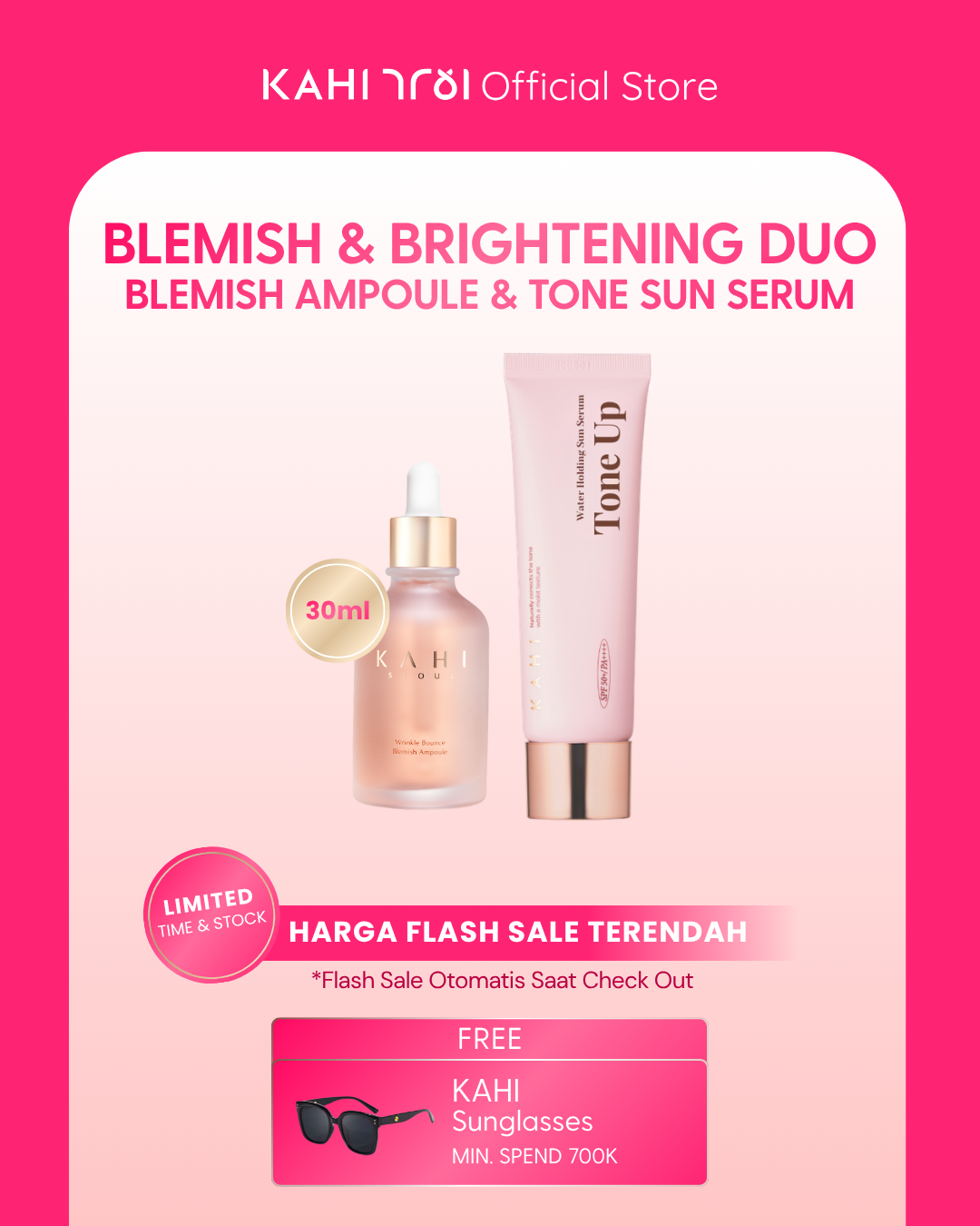[Official] Kahi Blemish & Brightening Duo - Blemish Ampoule 50ml & Tone Sun Cream