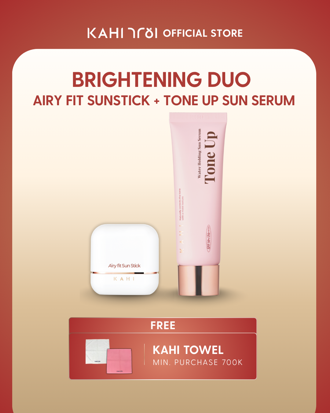[Official] KAHI Brightening Duo Airy Fit Sunstick SPF50+ & Water Holding Tone Up Sun