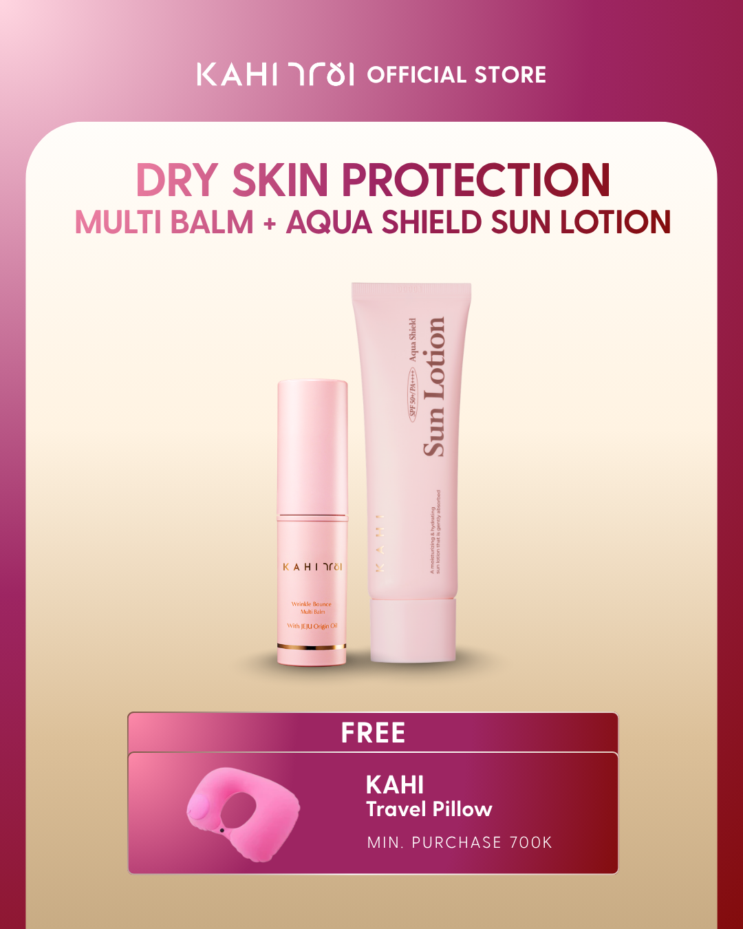 [Official] KAHI Dry Skin Protection Kahi Wrinkle Bounce Multi Balm + Aqua Shield Sun Lotion