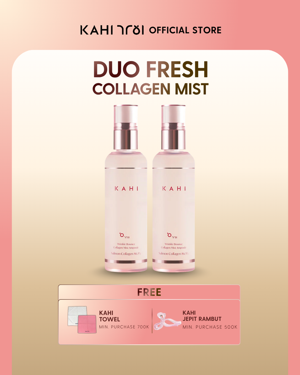 [Official] KAHI Duo Fresh — Wrinkle Bounce Collagen Mist Ampoule 1+1
