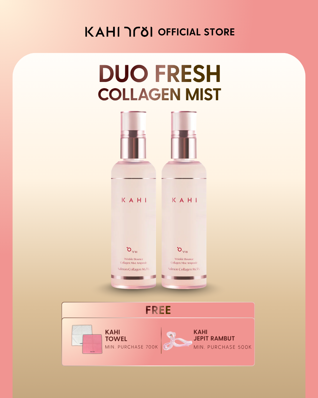 [Official] KAHI Duo Fresh — Wrinkle Bounce Collagen Mist Ampoule 1+1