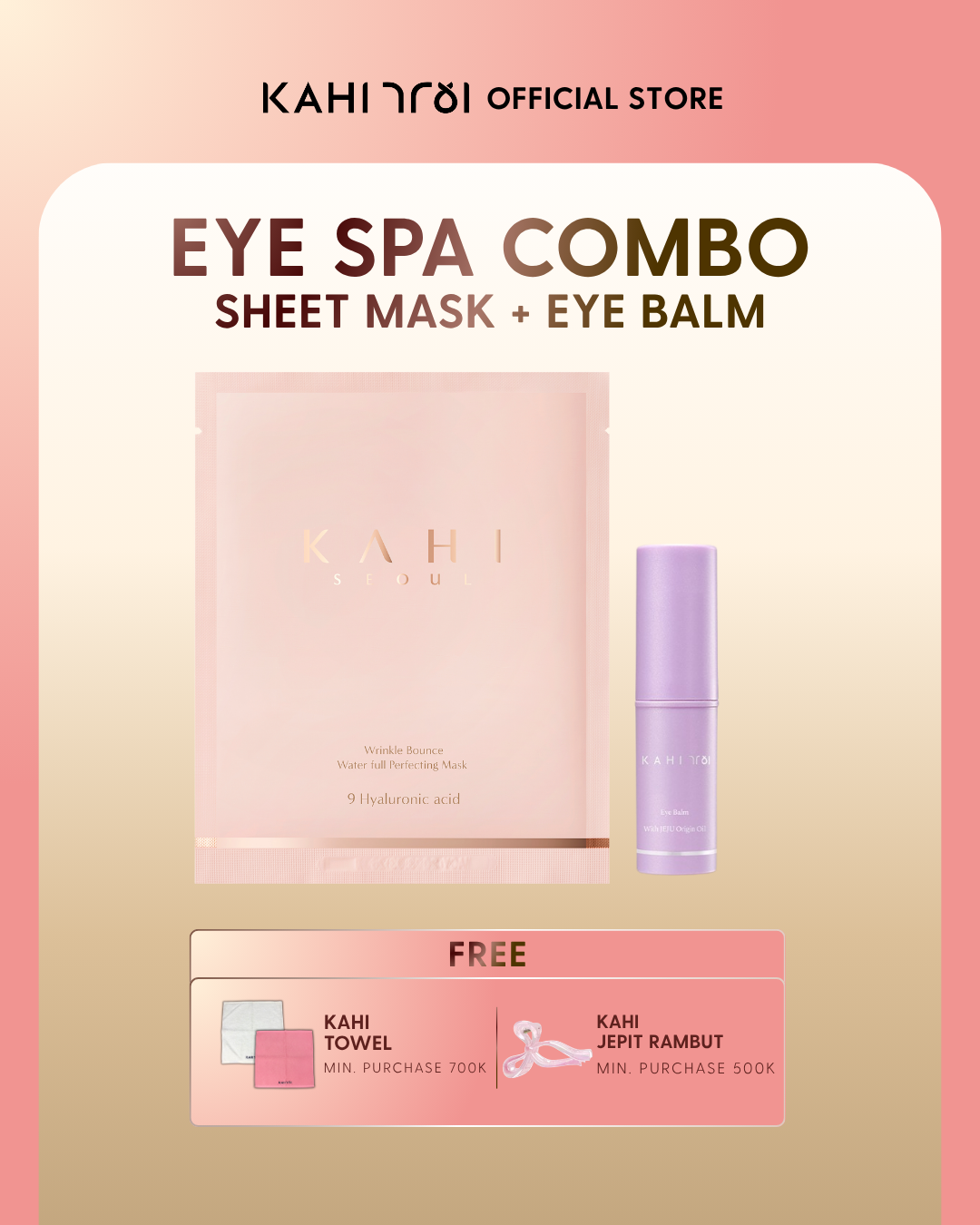 [Official] KAHI Eye Spa Combo — Eye Balm + Wrinkle Bounce Waterfull Perfecting Mask