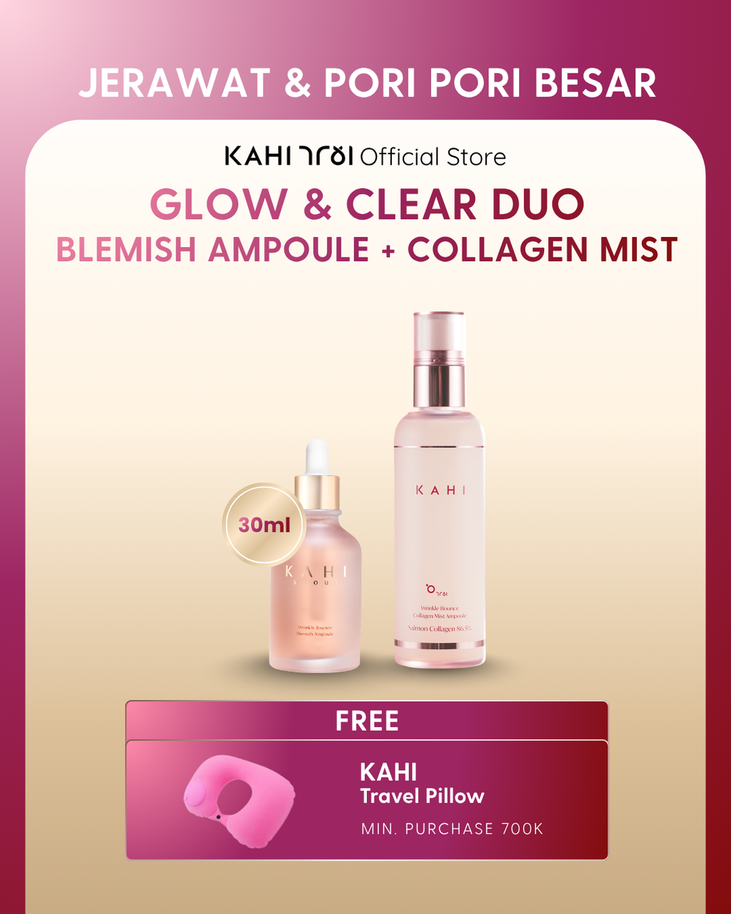 [Official] Kahi Glow & Clear Duo - Blemish Ampoule 30ml & Collagen Mist 120ml